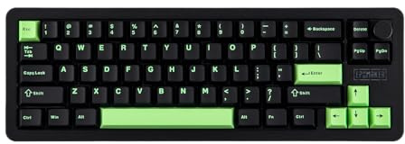 EPOMAKER Galaxy68 Teclado para Juegos Mecánico Inalámbrico QMK/Via, Aleación de Aluminio, Gasket, 6000mAh, Luz Lateral/Iluminación RGB, Diseño 65% US con Switch Lineal, Hot-Swap (Negro, Marble White)