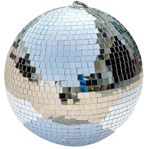 Palla a specchio da discoteca 10/20/30 cm, in vetro specchiato, riflettente, for, DJ, argentata, for palcoscenico ballo, casa, feste, vetrine commerciali(10cm 1pcs)