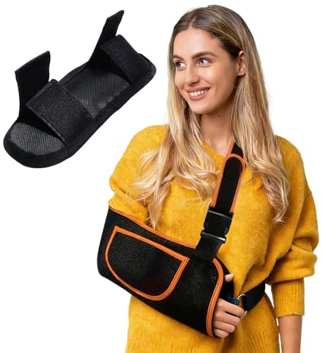 Hocklliy Arm Sling for Shoulder Injury with Arm SlingAdjustable Neck Pad, Wrist Injury Rotator Elbow Cuff Broken Men Women,Left and Right