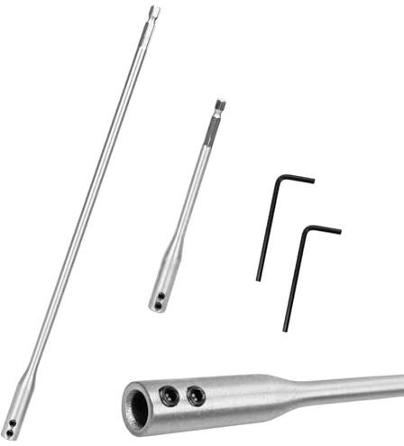 HX-uuyjno Set Di 2 Estensioni Per Trapano, Asta Di Estensione Extra Lunga, Punte Da Trapano, Attacco Da 1/4, Prolunga Per Trapano In Acciaio Al Carbonio, Per Punta A Pala Per Legno, 150 Mm E 300 Mm
