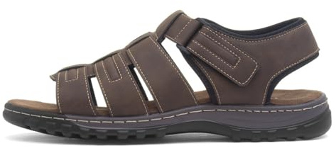 Hobos Mens Brown Easy Fasten Strappy Sandal - Size 10 UK - Brown