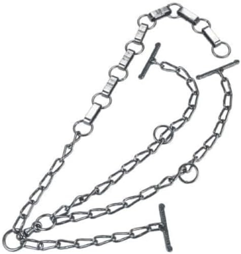 Kerbl - Cadena de Vaca con eslabones Planos, Galvanizado, Doble 7 mm