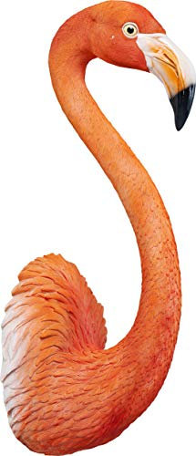 Kare Design Wandschmuck Flamingo Road, Orange/Pink, XXL, Deko Figur, Deko Objekt, Flamingo Motiv, handgefertigt, 72x27x25 cm (H/B/T)