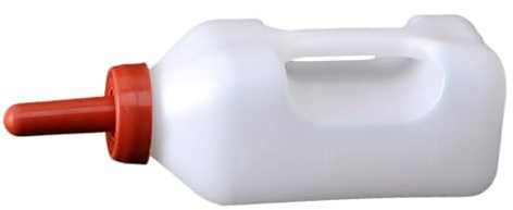 Biberón de ternero | Biberones de 2 litros para lactancia | Suministros de ganado, comedero de leche de cabras de granja con asa para gatitos, cachorros, conejos, animales pequeños