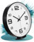 LATENO - Wanduhr Zum Aufstellen oder Aufhängen - Lautlos, Klassisch und Modern - Ohne Tickgeräusche - Für Wohnzimmer (Schwarz, 20 cm)