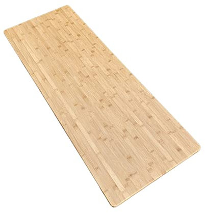 Bambu skrivbordsskiva för justerbar elektriskt stående skrivbord universell en del bord för hem och kontor (träfärg 79 x 49 x 2 cm)