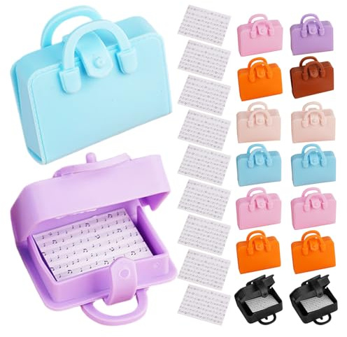 Milisten 15 Mini Valises Décoratives Multicolores avec 15 Partitions Accessoires Miniatures pour Maison de Poupée Modèles Compacts pour Décor et Jeux Créatifs Ensemble Présent pour