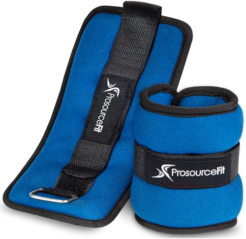 ProsourceFit Ankle, Wrist, Arm, and Leg Weights for Men and Women, Set of 3lb each, Blue