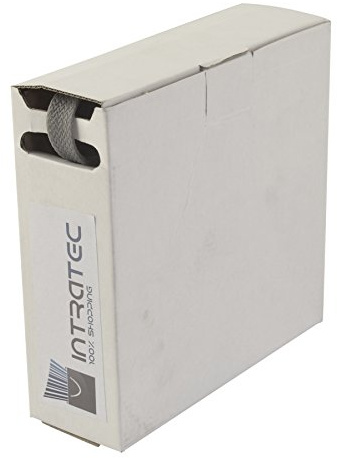 Kabelslang Tygslang i dispenserbox, grå, 8,0-17,0 mm diameter, längd 12m för flexibel kabelsortering och kabelskydd