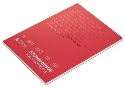 Stonehenge Aqua Hot Press Watercolor Paper Block 7X10 140Lb, White
