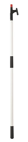 Attwood Marine Boat Hook, Fixed-Length Aluminum Pole with Poly Head for Docking, Mooring, and Retrieving, 4-Foot, Silver, 55004