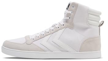 hummel Unisex Slimmer Stadil Tonal High Sneaker, White 64 465 9001, 41 EU