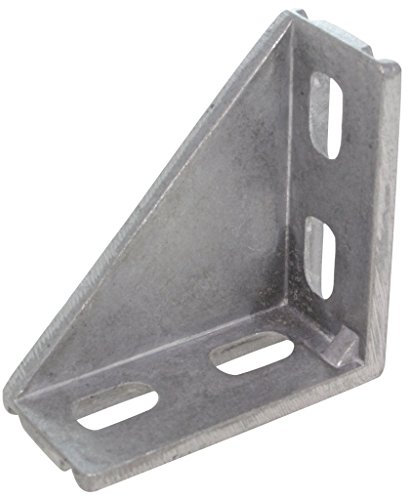 10 x Winkel, 20/40 mm, für M5, Nut 6, Alu-Druckguss, blank