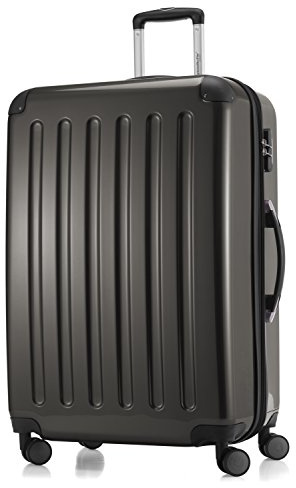 HAUPTSTADTKOFFER - Alex R2 - Equipaje de Viaje, Maleta rígida, Trolley expandible, 4 Ruedas Dobles, 75 cm, 119 litros, Grafito