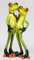 ITRR Dekofigur verliebtes Froschpaar 'Kisses' handbemalt; ca. 16 cm