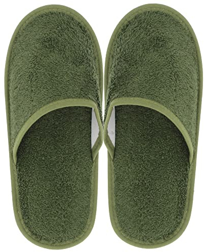 Linnea Chaussons de Bain Pure Vert Kaki Taille Large L du 41 au 43