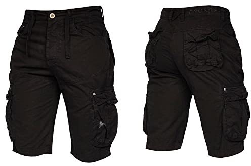 Crosshatch New Mens Army Camouflage Knee Length Combat Cargo Jeans Holiday Summer Shorts by Jeanbase
