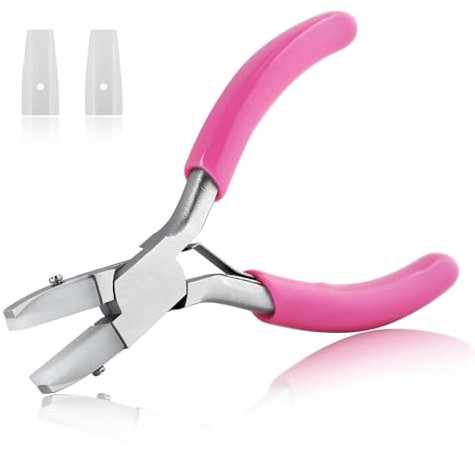 SPEEDWOX Pinza doppia in nylon con ganasce piatte, pinza piatta in nylon con doppie ganasce in nylon per la creazione di gioielli, piccole pinze con ganasce morbide, pinza per la creazione di gioielli