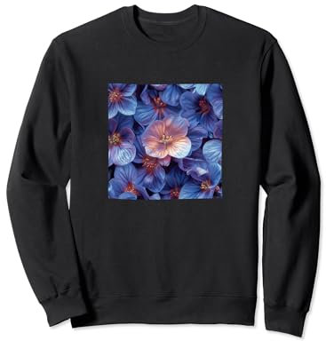 Bergenia Flower Pattern Graphic Sweatshirt