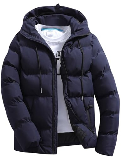 Chaquetas de invierno para hombre, chaqueta acolchada ligera para hombre, abrigo con cremallera, holgada, acolchada, plegable, acolchada, blusa para nieve, esquí, senderismo, cálido, acogedor, abrigos