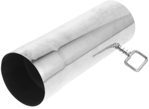 SEWACC Tuyau d'Échappement en Acier Inoxydable 75X22 CM Clapet Anti-Retour pour Poêle à Feu Réglable Adapté au Camping en Extérieur