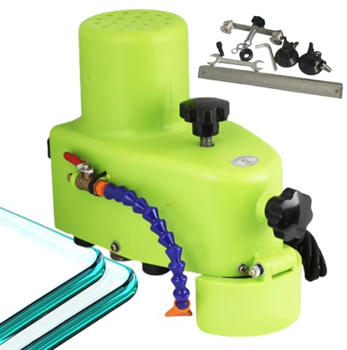 Electric Glass Edging Machine - Portable Straight and Round Bevel Edge Grinder for Acrylic, Marble, and Ceramic - Polishing Tool for Beveled Corners and Shapes