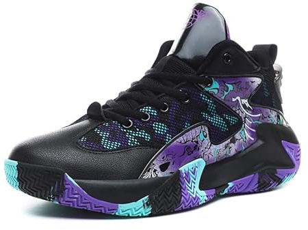 Moudn Chaussures de Basketball Mixte Homme Femme Hautes - Baskets Sport Respirantes Antidérapantes Amorties, pour Entraînement et Match, Style Moderne Multicolore, Tailles 37-46 EU