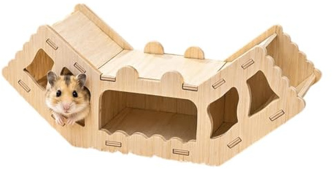 es de Madera para Jaula de Hámster Juguete Hueco para Ejercicio en Madera