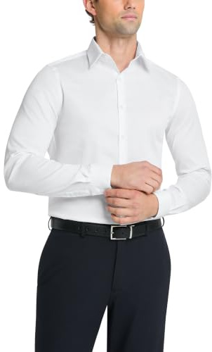 Van Heusen Camisa de Vestir Elástica Ajustada con Cuello Flexible Camisa de Vestir Hombre (Pack de 1)