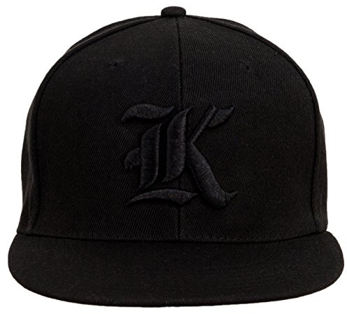4sold Fullcap, 6-panels basebollkeps, baseball svart Versch snapback, (Designerbasebollkeps, män, kvinnor, unisex, vuxna) hiphopmössa, hysteres-stängning, K, En Storlek