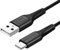 SHULIANCABLE Cable USB C, Cargador Tipo C Nylon Carga Rápida y Sincronización de Datos Cable USB C para Samsung Galaxy,Xiaomi,Huawei (1M, Black)