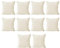 Encasa XO Wurfkissenbezüge (ohne Einlage) 45x45 cm – 10 er-Set Natürlich Sublimationsrohling mit unsichtbarem Reißverschluss, Polyester-Twill für DIY, Druck & Malen