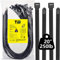 Kabelbinder Schwarz 500mm x 12,4 mm Kabelbinder Groß Lang Schwarze Kabelbinder Extra Lang Cable Ties Heavy Duty, 30 Stück Zipties mit 113kg Zugfestigkeit, Outdoor Industrie Kabelbinder UV Beständig