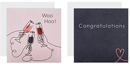 Hallmark Grattiskort – paket med 10 i 2 illustrerade mönster