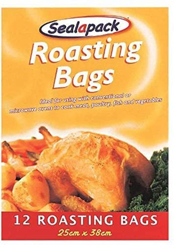Lot de 12 sacs à rôtir pour four et micro-ondes - Saveur parfaite - Sacs de cuisson pour rôtir poulet, poisson, viande, dinde et légumes - Taille moyenne