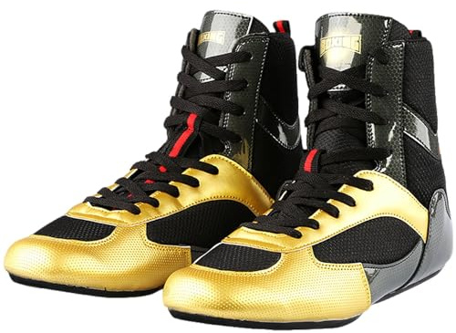 Unisex Zapatos de Boxeo,Confort Zapatos de Entrenamiento,Transpirables Botas de Boxeo,Duraderos Zapatillas de Lucha,para Combate,Wrestling,Fitness,Marciales,Juvenil