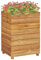 IKAYAA Hochbeet für Garten Hochbeet Holz Palettenrahmen 50x40x72 cm Pflanzkasten Blumenkübel Blumentopf Blumenkasten Pflanzkübel Pflanzgefäß Holz Massivholz Teak und Stahl