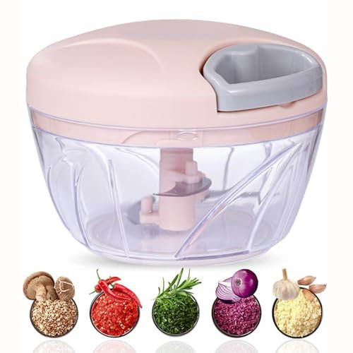 500Ml Hachoir Manuel Coupe Oignon Manuel Hachoir Oignon Conception Manuelle À Cordon, Transparent, Pour Couper Les Oignons, L'ail, Les Fruits Et Les Légumes