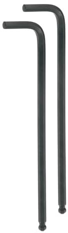 sourcing map 2pcs Ball End Hex Key Wrench 6mm L-Shape Extra Long Arm Hexagon Metric Wrenches Chrome Vanadium Steel Repairing Tool for Home Repair Black