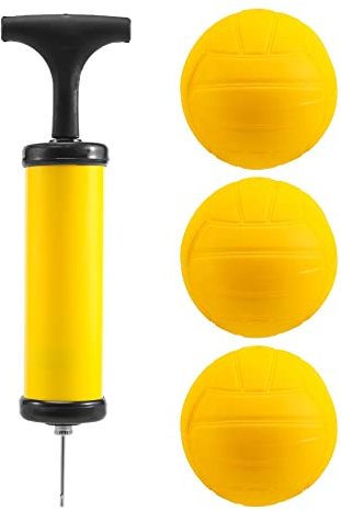 Janasiba Roundnet - Palline da gioco intercambiabili da competizione, mini pallavolo, confezione da 3 con pompa