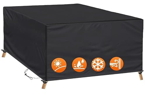 AEXOIO Housse pour Mobilier De Jardin 130x90x70cm/Longueur x Largeur x Hauteur D'hivernage Bache Protection Salon de Jardin,RéSistance au Vent pour Cour, pelouse, Cour, Balcon