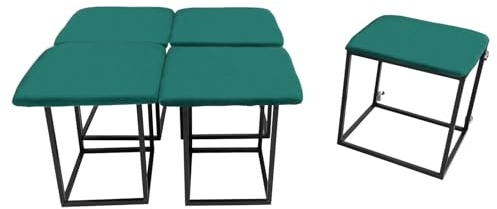 Dettchan Tabouret de canapé multifonctionnel, 5 en 1 empilable, tabouret combiné, repose-pieds, canapé cube créatif, pour salon, chambre à coucher, bureau, 46 x 46 x 48 cm