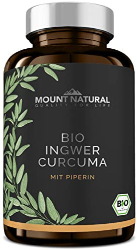 Curcuma & Ingwer & Pfeffer (180 Kapseln), NEUARTIGE KURKUMA KOMBINATION: Curcumin & Gingerol & Piperin. Hochdosiert, vegan, laborgeprüft ohne Zusatzstoffe, Bio-Zertifizierung: DE-ÖKO-070