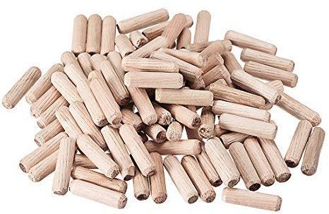 sourcing map 5/16x 1-3/16(8x30mm) Bois Goupille Bois Séché Four Cannelé Biseauté Bois Dur 100pcs