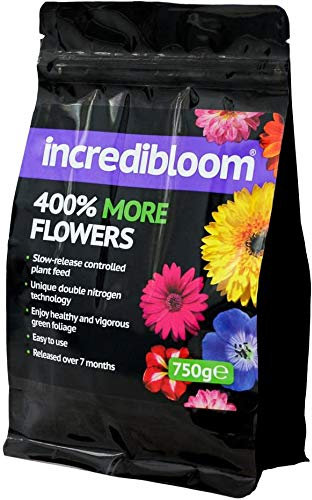 Garden Fertiliser Soil Garden Flowers Plant Food, Incredibloom Yields Lush Foliage & Bright Blooms, 2 x 750g Bag of Incredibloom by Thompson and Morgan