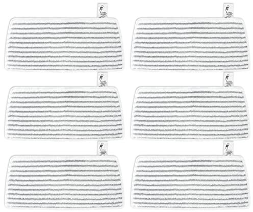 KEEPOW 6er für Vileda Steam XXL Mikrofaser Ersatzpads, Waschbar Mikrofaser Ersatzbezug für Vileda Steam PLUS XXL Dampfreiniger - für Vileda Steam Plus XXL Dampfreiniger mit PowerPad, für alle Böden