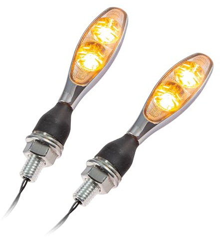 Kellermann Mikro-LED-motorcykelblinkers klart glas fram och bak par