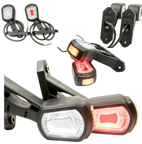 Web Truck 2 x LED Gummi Begrenzungsleuchte Seitenleuchte 12V 24V mit E-Prüfzeichen Positionsleuchte Auto LKW PKW Wohnwagen KFZ Lampe Leuchte Licht Weiß Rot Orange
