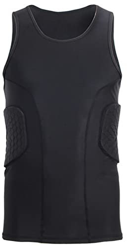 Valcatch Erwachsene Baseball Rib Protector Hüftpolster Shorts Gepolsterte Kompression Shirt Weste Tank Top für Fußball Paintball