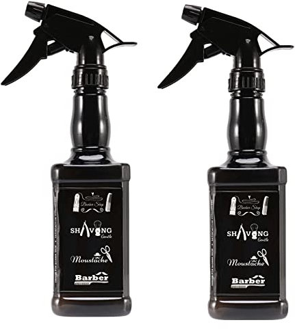 Lot de 2 Spray Vaporisateurs Flacons de 650 ml pour Coiffeur - Noir